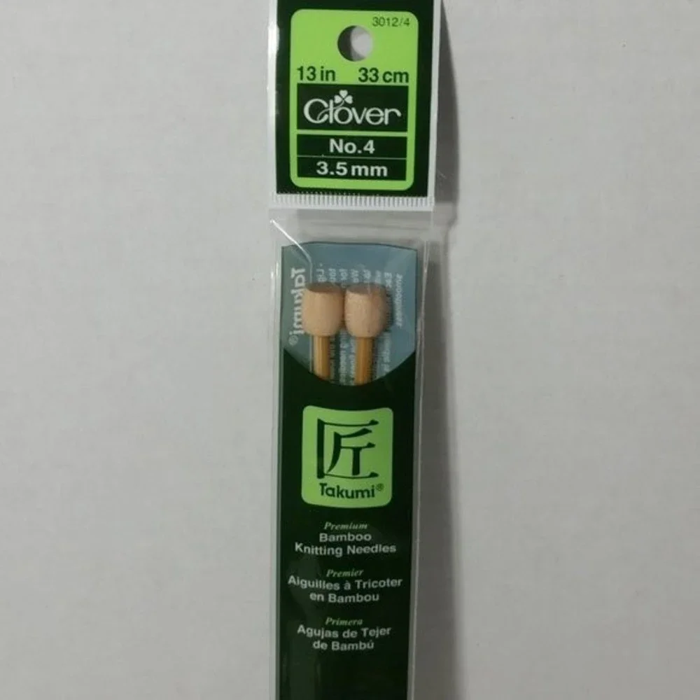 Clover Takumi Bamboo Knitting Needles US 4 13inch